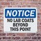 Signmission No Lab Coats Beyond This Point, 10 in W x Rectangle, Plastic OS-2PACK-NS-P-710-L-14675 - alternate 4